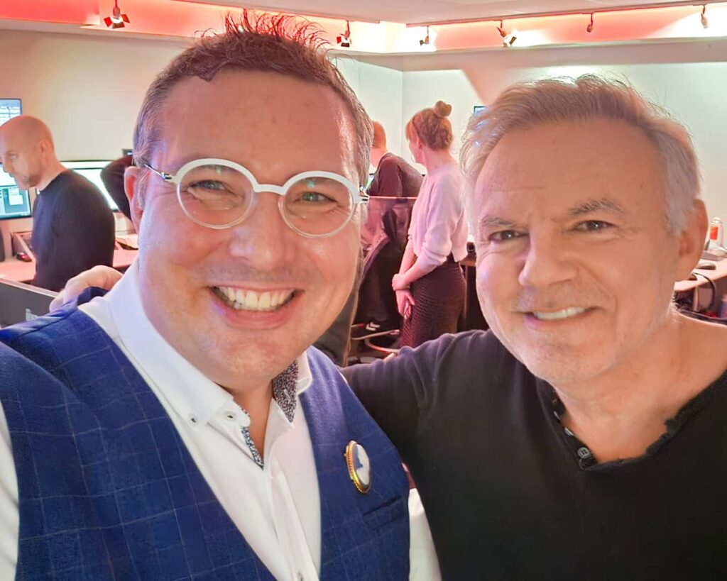Sébastien Delcampe lors de son passage dans RTL Midi avec Éric Brunet