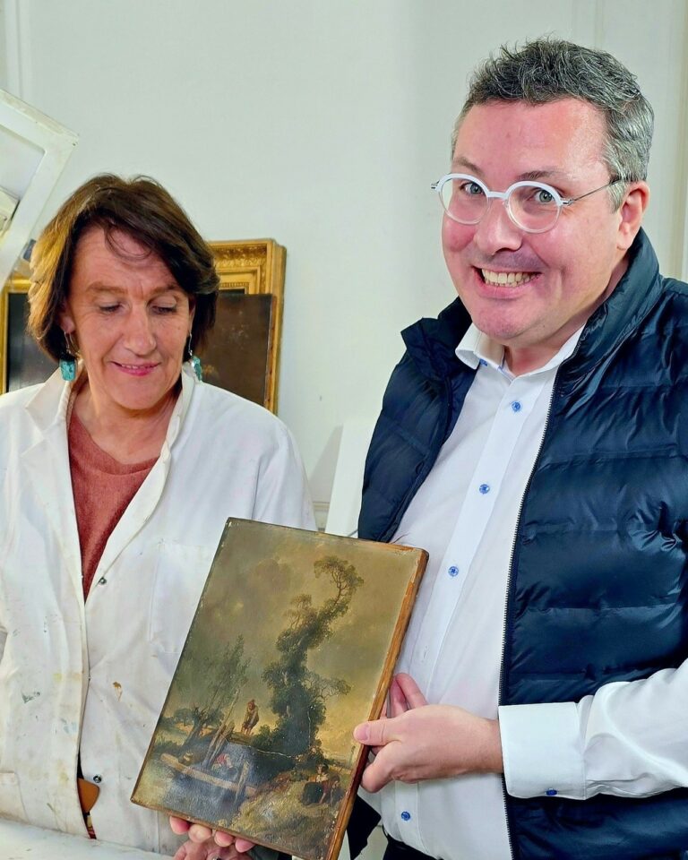 Restauration de tableau par Isabelle de Lovinfosse dans La Vie des Objets